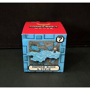 2025 McDonald’s Minecraft Movie Toy #7 – Diamond Block & Steve Sealed Box